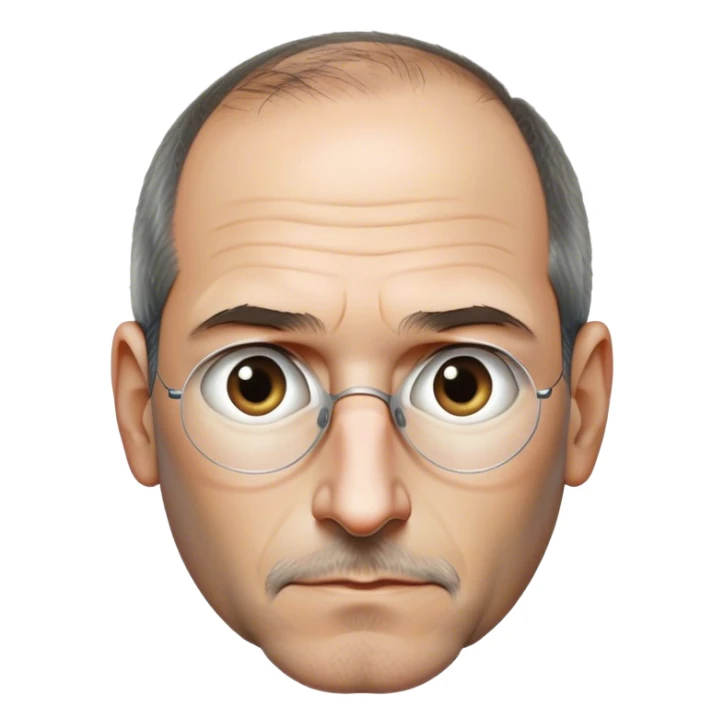 Steve Jobs staring blankly and creepily sticker