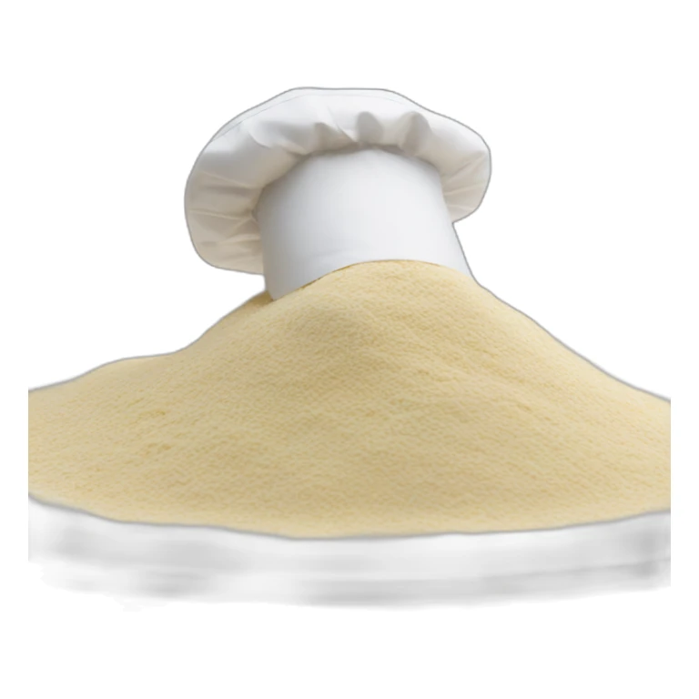 Macron in front of flour line on table sticker