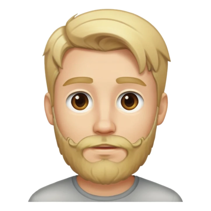 young man with blonde hair and neat medium beard sticker