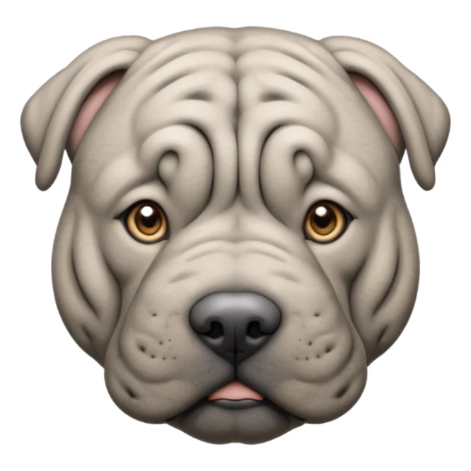 Grey blue shar pei with hazel eyes sticker