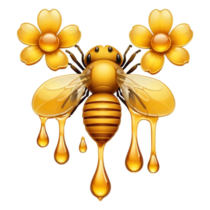 Flowers made out of honey sticker