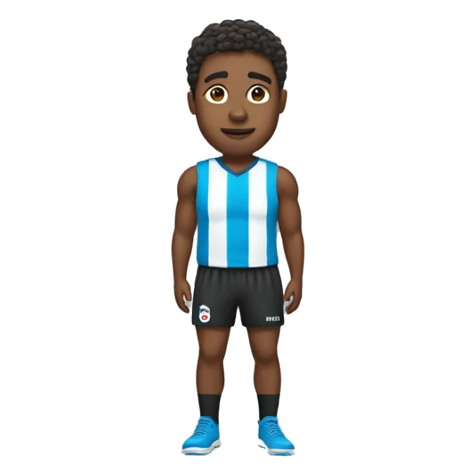 face with football shorts over it sticker