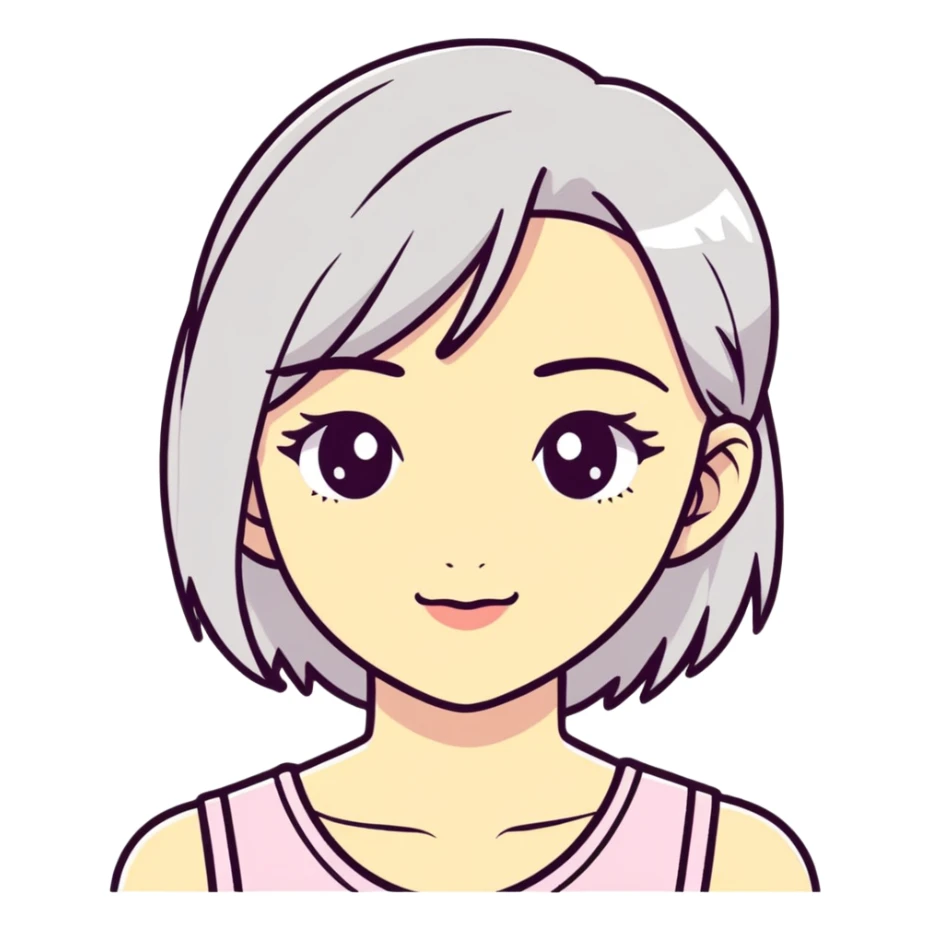 Girl with heart eyes sticker