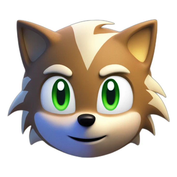 Sonic The Hedgehog from SEGA, Blue Face with a green eyes sticker