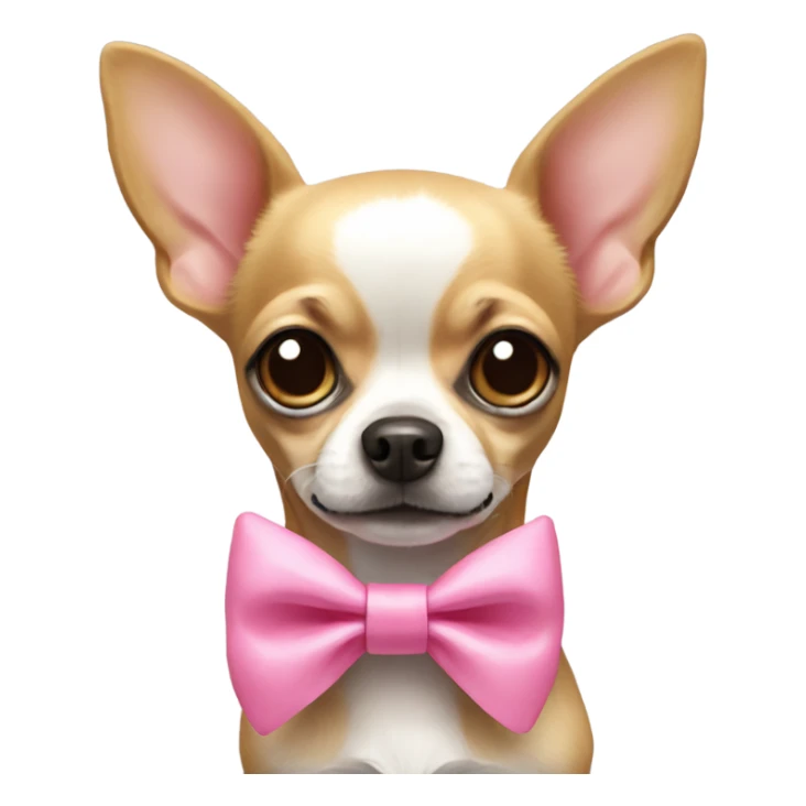 A chihuahua with a pink bow  sticker