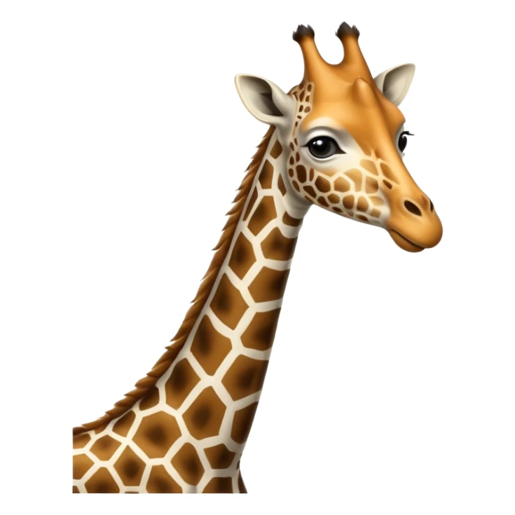Girafe noir et blanc juste avec des traits pour la délimitation  sticker