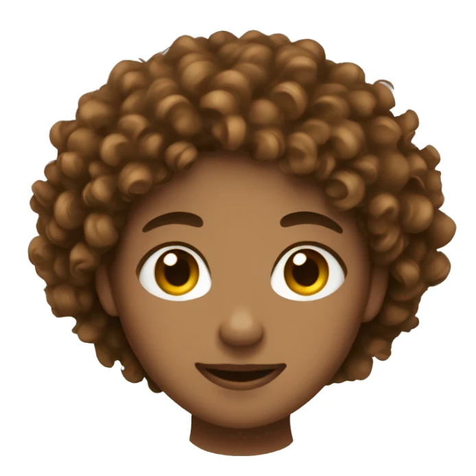 brown curly hair with freckles  sticker