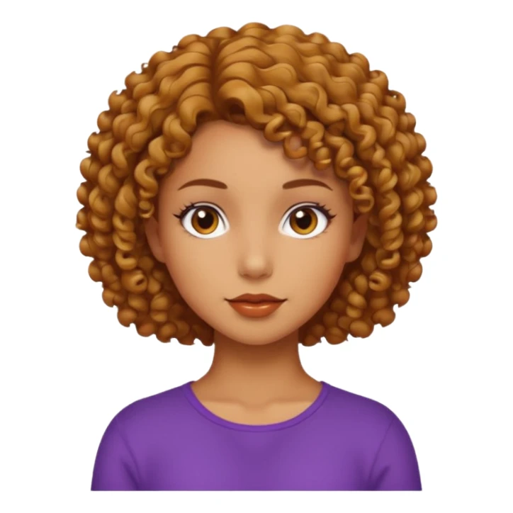 hot short curly hair girl sticker