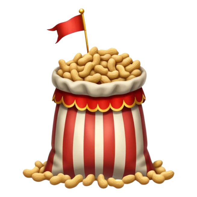 Bag of peanuts at the circus sticker