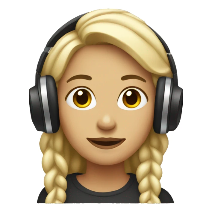 WOMAN LISTENING TO MUSIC sticker