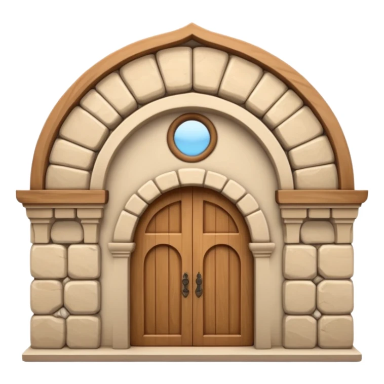 3D Apple-style emoji of a full traditional Turkish han building, showing the entire stone structure with arches, wooden doors, and windows. Rounded, glossy, smooth, soft shadows, white background.








 sticker