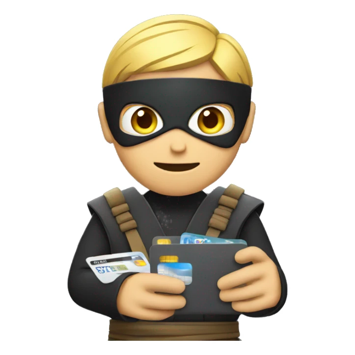 ninja with the credit cards in his hands sticker
