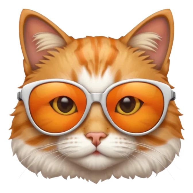 Cat wearing sunglasses sticker