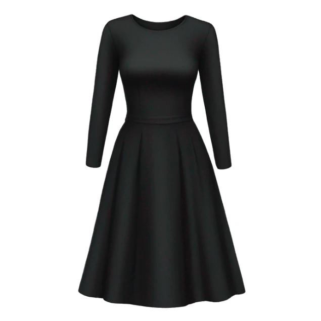 long sleeve black dress sticker