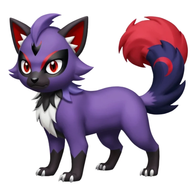Skuntank-Litten-Absol-Zorua-Sprigatito-fusion, full body sticker