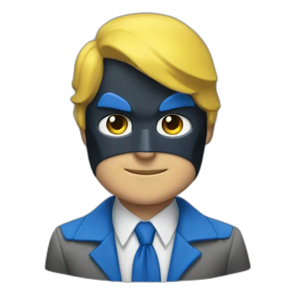 batman in blue,white and yellow suit sticker