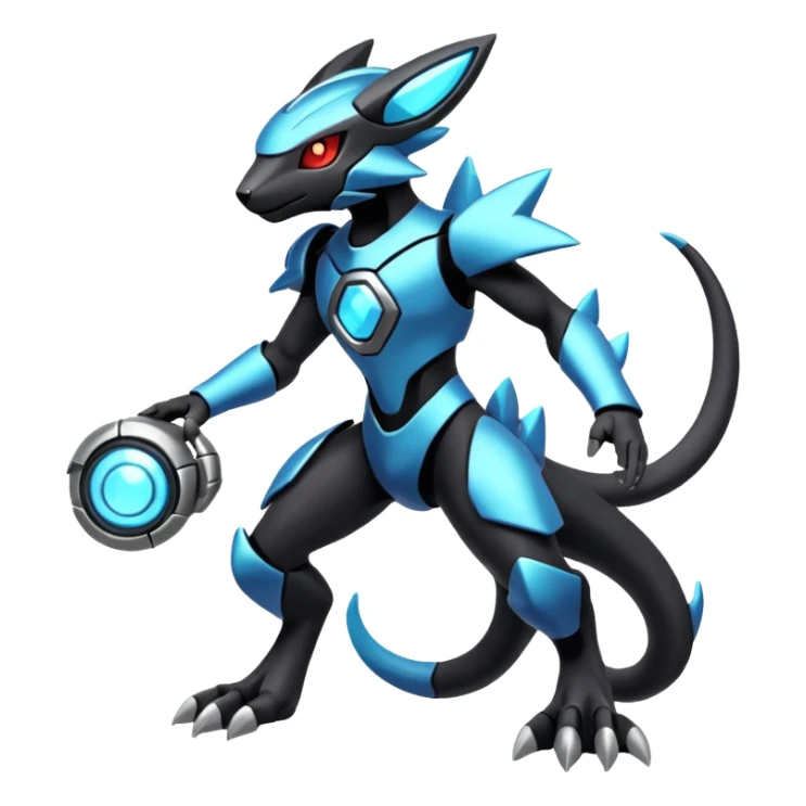 Futuristic Vernid-Primagen-Protogen-Fakémon-Pokémon-creature-fusion (full body) sticker