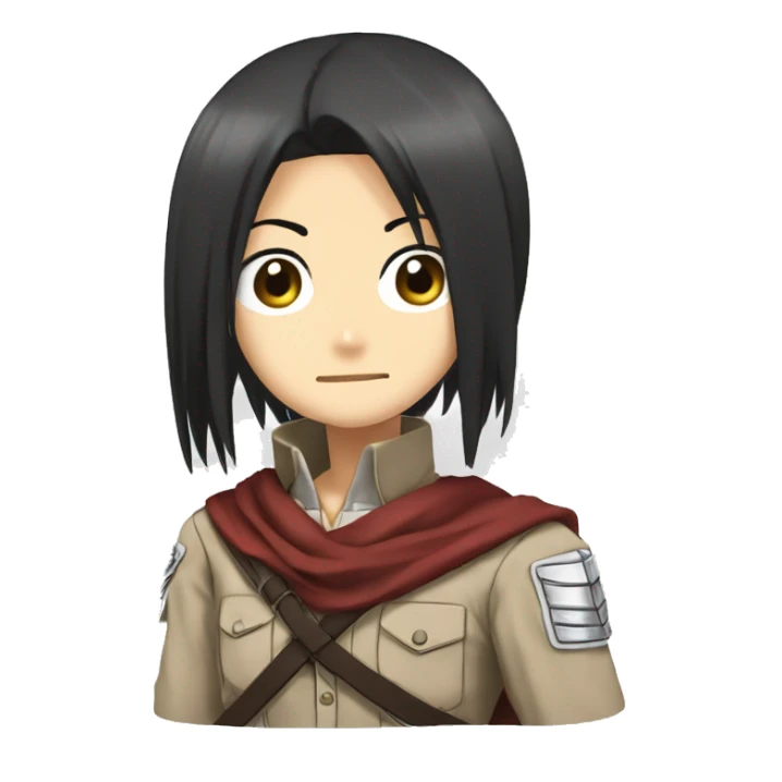 mikasa's red scard from attack on titan sticker