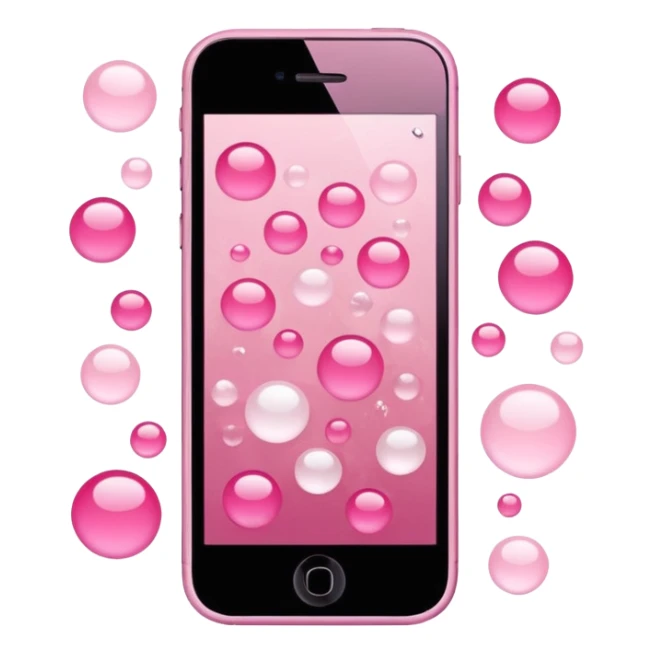 mix light pink dark pink and white girly phone ui rocket sticker