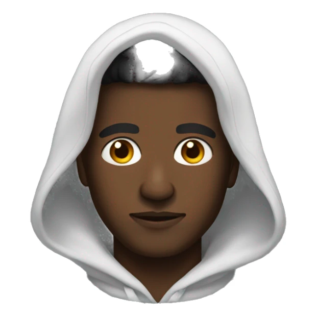 black haried man in a hodie sticker