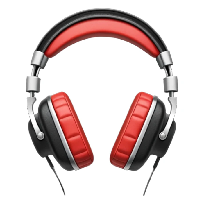 Icon of headphones with square ear pads in the Marshall style. sticker