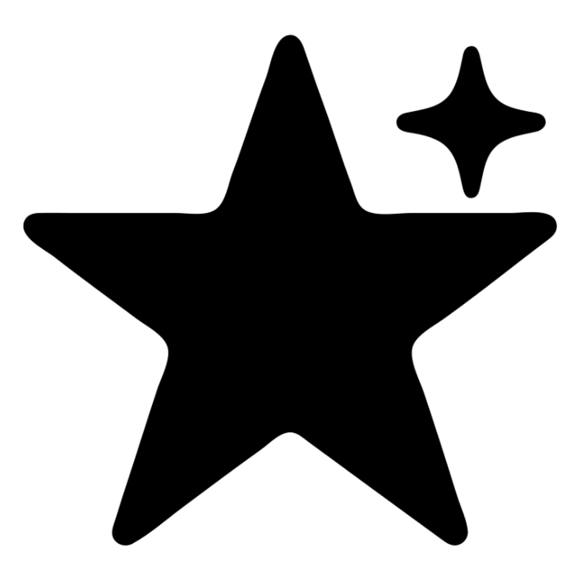 small shiny silver star on a glossy black car surface, minimal subtle reflections, focus on mirror shine, elegant and minimal solid icon sticker