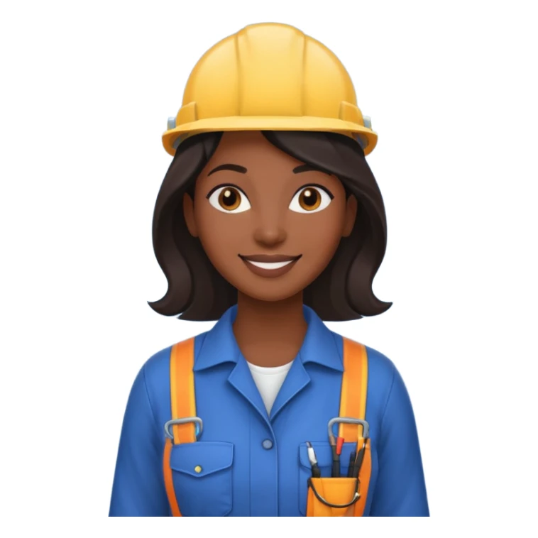 black woman, beautiful, she is an electrician sticker