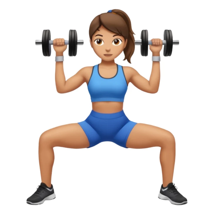 girl working out glutes shirt on sticker