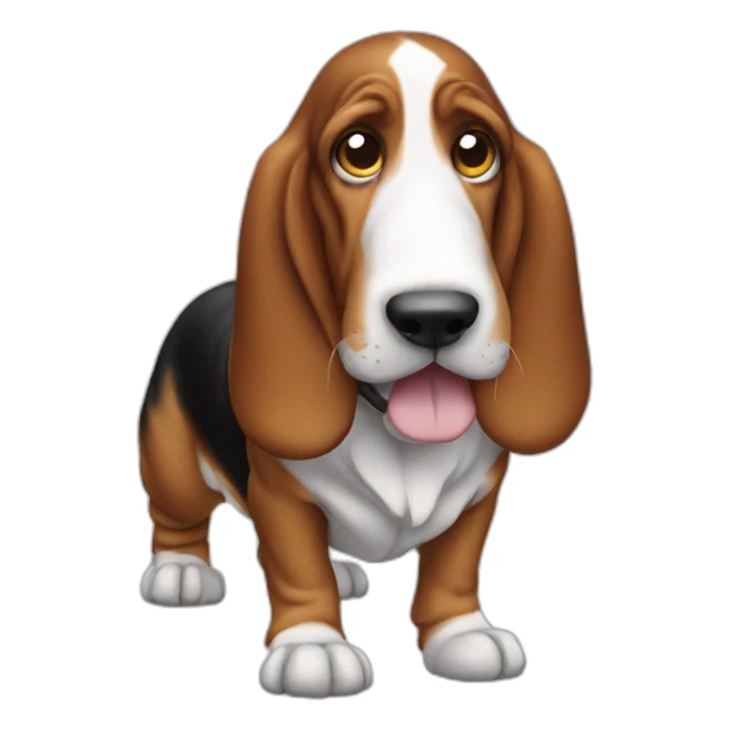 Dog basset hound full-body sticker