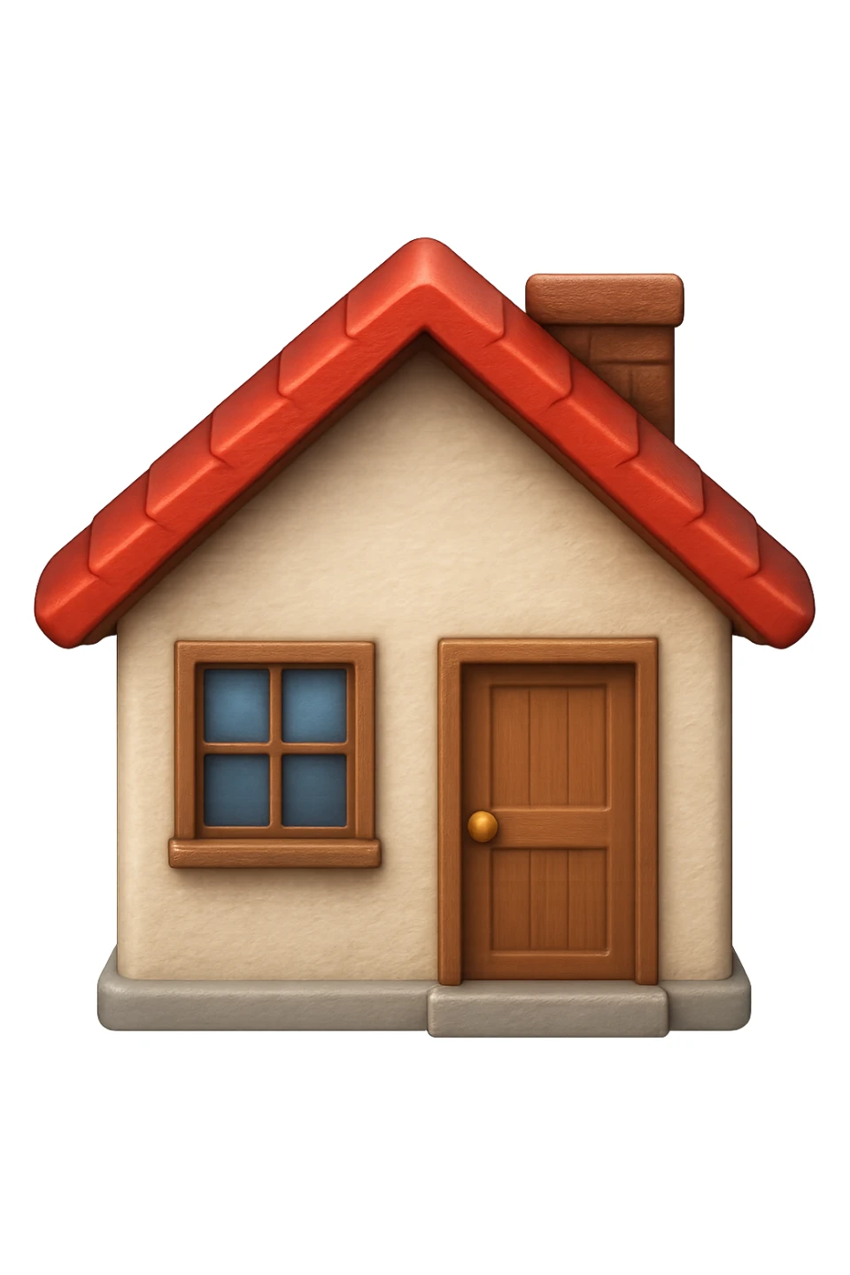 emoji stile iphone di una casetta, IPERREALISTICO 4K sticker