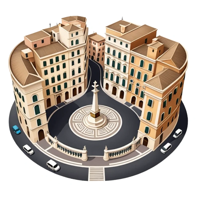 piazza di spagna view from up above
no square style no frame png style 
no squared only building sticker