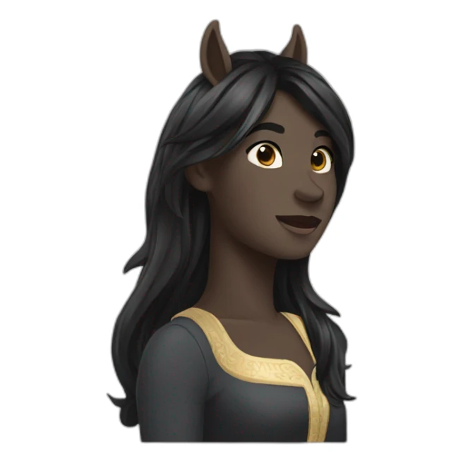 Zoe et black horse sticker