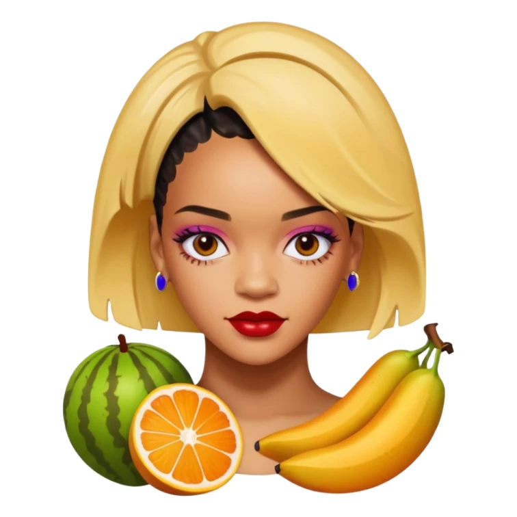 rihanna diamond aber statt mit diamond mit einer brine der frucht sticker