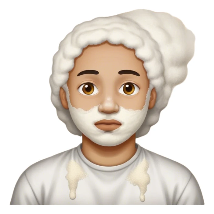 Palmade en prison avec de la farine sur le nez sticker