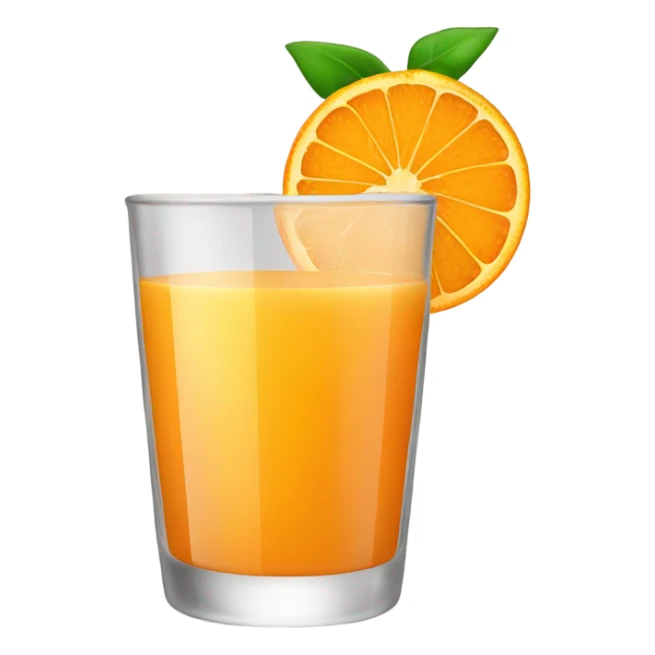 Glass of orange juice sticker