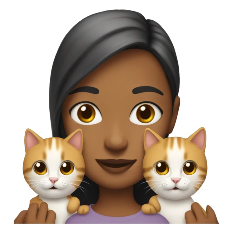 AsiaGirl with two cat  sticker