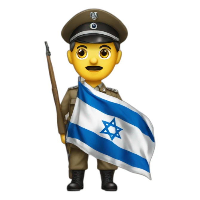 Hitler qui porte le drapeau de Israël sticker