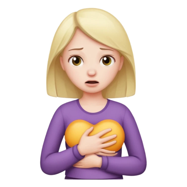 girl with stomach pain sticker