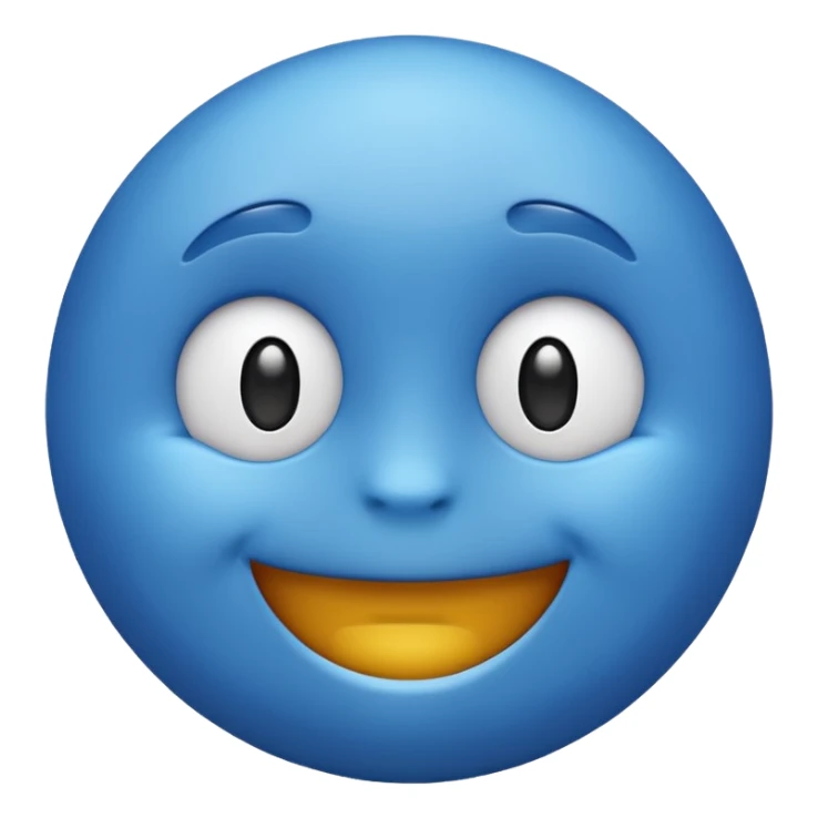 Blue emoji sticker