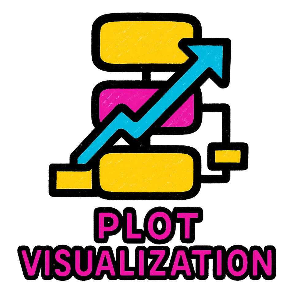 icon for infographic card: Plot Visualization, a flowchart of the plot structure sticker