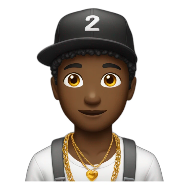 Black boy - with a cap - with a necklace - who is very handsome sticker