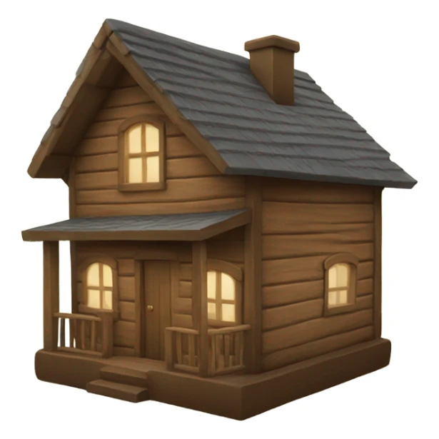 Wooden house sticker