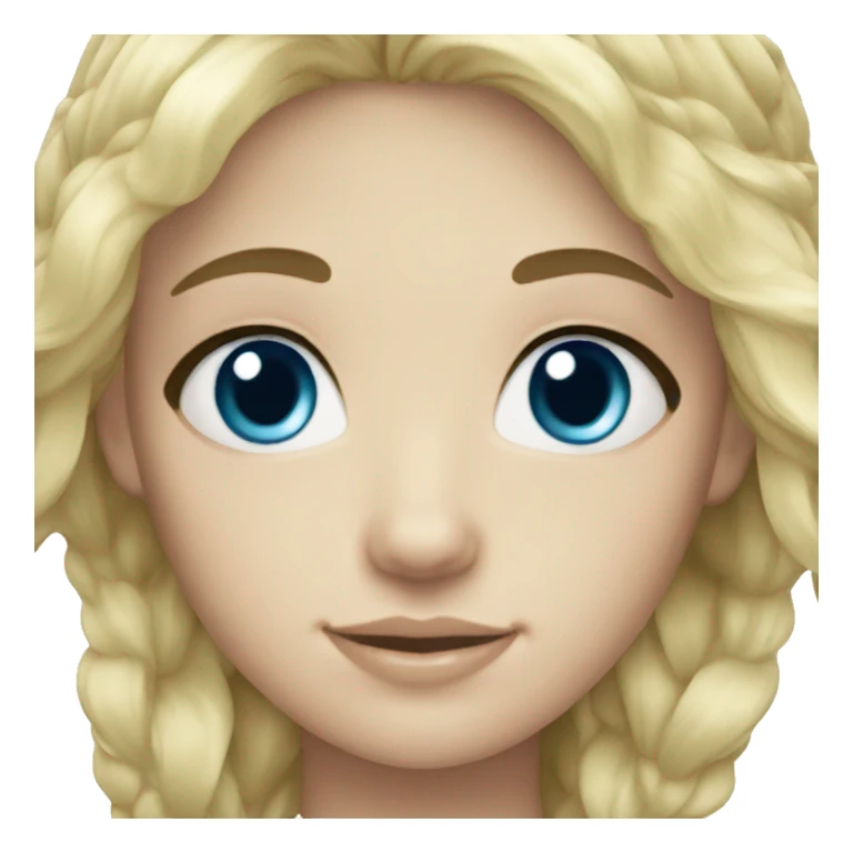 Mermaid short blond hair and blue eyes sticker