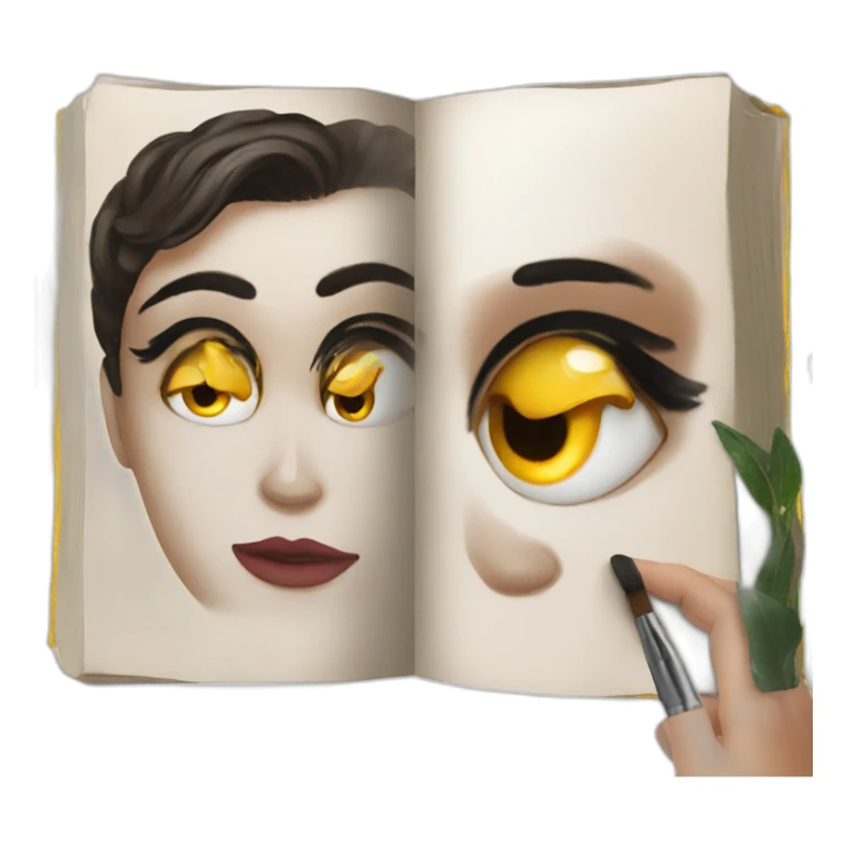book makeup sticker