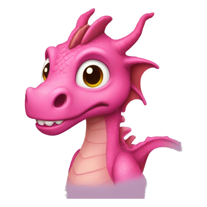 Pink Dragon with short brown hair sticker