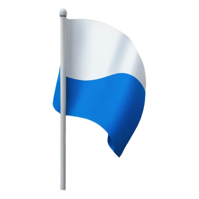 A blue flag with one White circle in center sticker