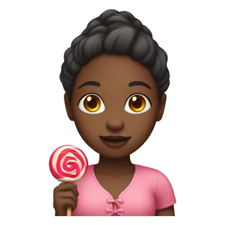 Black girl with lollipop  sticker