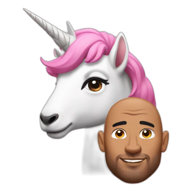 The rock on a pink goat and unicorn sticker