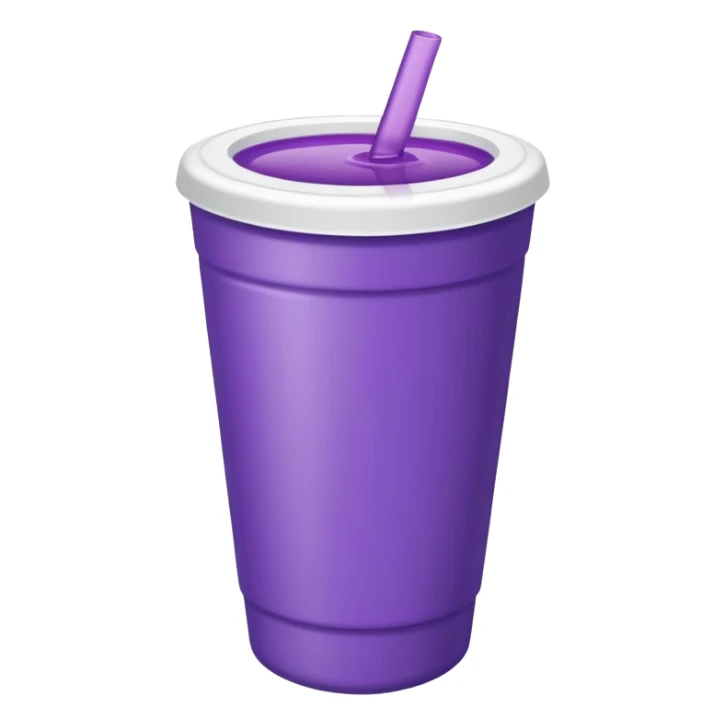 ios styrofoam cup.  purple liquid inside (no straw) (no face) sticker