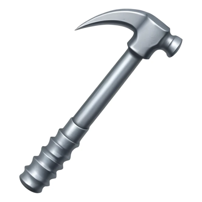 wall nail with flattened head and bent shaft, looks hammered sticker